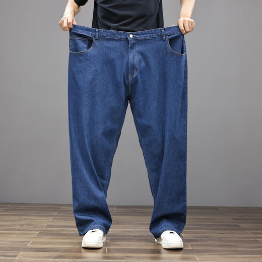 【特大码400斤】【新款DDJ】大依优型大码牛仔裤直筒长裤男舒适弹力休闲商务简约百搭加肥加大男装裤子 商品图6