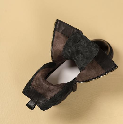 westory2024年秋冬新款优雅风厚底粗跟百搭短靴马丁靴S24DS84741 商品图6