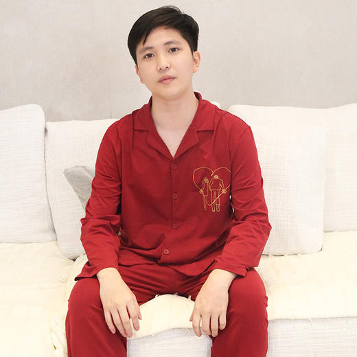 【88元1套】秋冬男女款长袖长裤开衫家居套装-2243213、2243214 商品图3