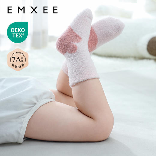 【母婴服配】EMXEE嫚熙婴童羽毛纱中筒袜(三双装) 商品图4