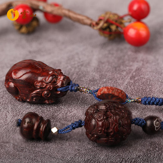 灵山木迦·貔貅紫檀挂件 商品图1