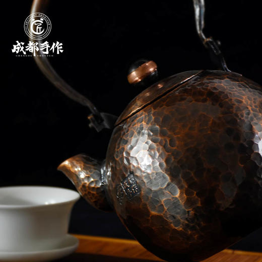 成都手作【李小毛铜壶】提梁铜壶  复古功夫茶壶 非遗一体铜壶手工壶 商品图1