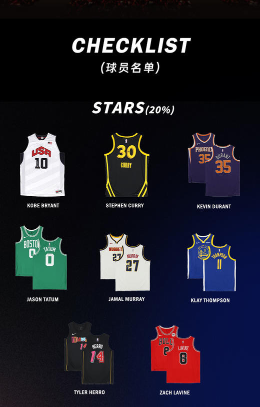 V BEINGS 微缤 篮球签名球衣盲盒 第二季 亲签球衣 科比库里文班亚马塔图姆爱德华兹杜兰特班切罗穆雷汤普森 商品图2