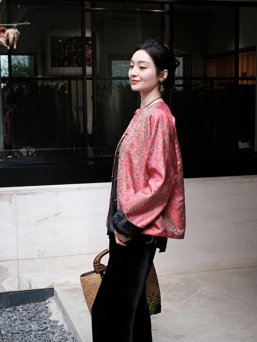 盛唐牡丹| 宋锦八达晕纹对襟外套 商品图4