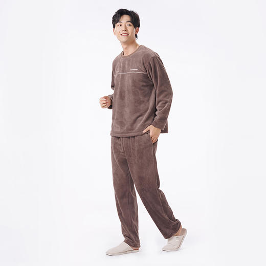 都市丽人都市锋尚睡衣舒适外出长袖法兰绒厚男士法兰绒套装FHT2D5 商品图2