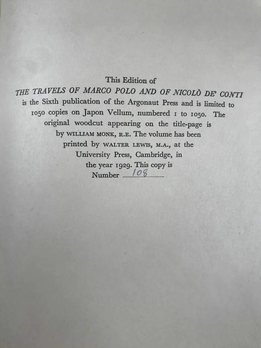 限量版毛边本！1929年 马可·波罗游记 配多幅地图 布面精装16开 商品图4