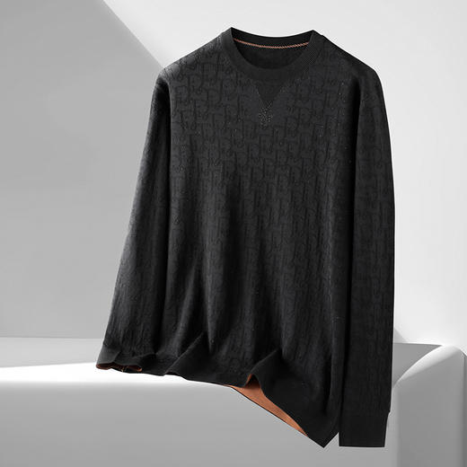 【新款DDS】大依优型大码男装圆领毛衫线衣针织衫休闲加肥加大男士胖子大码内搭上衣毛衣 商品图5