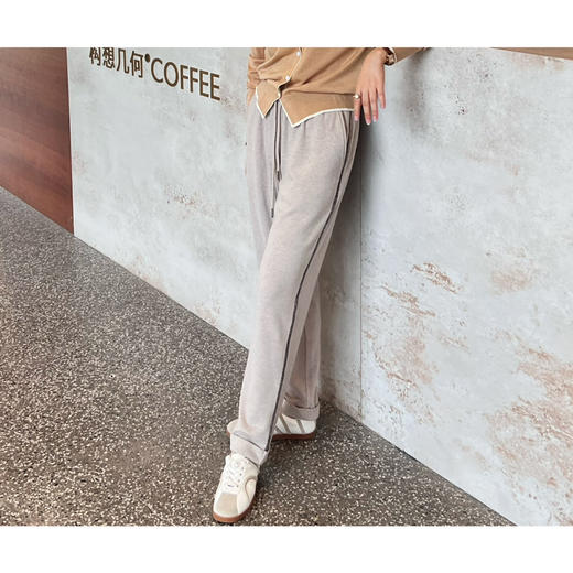 25特价🍂2409426    珠链系绳长裤 休闲裤 商品图8