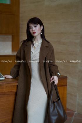 【门店同款】ENJOY冬季柔韧与共松紧袖口大衣 159496749