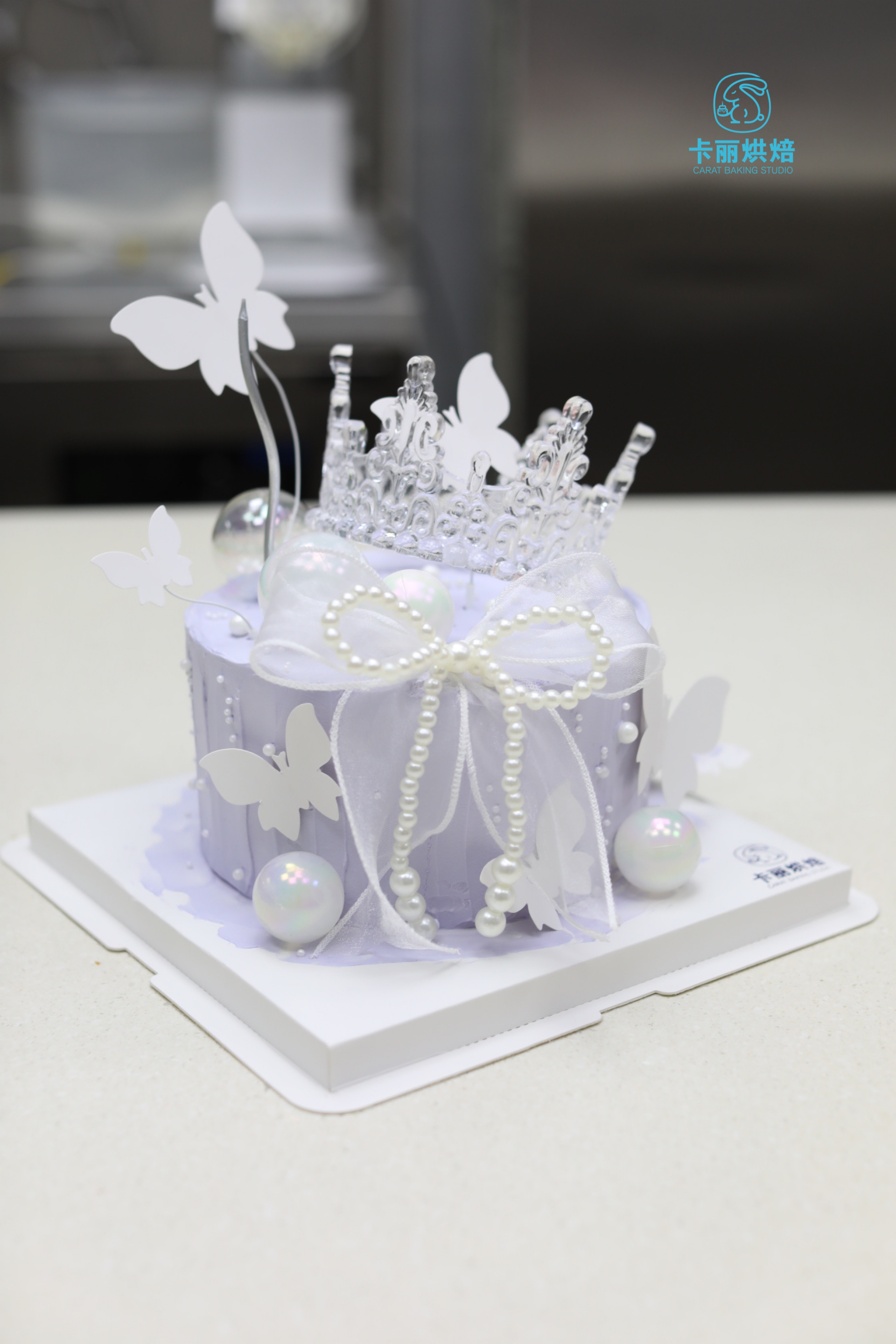 仙女皇冠蝴蝶蛋糕（紫色款）