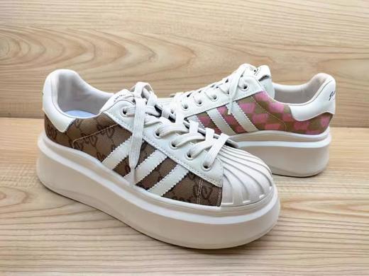 秋季豪行23310315真皮网布休闲鞋时尚平底女单鞋  小半码 商品图4