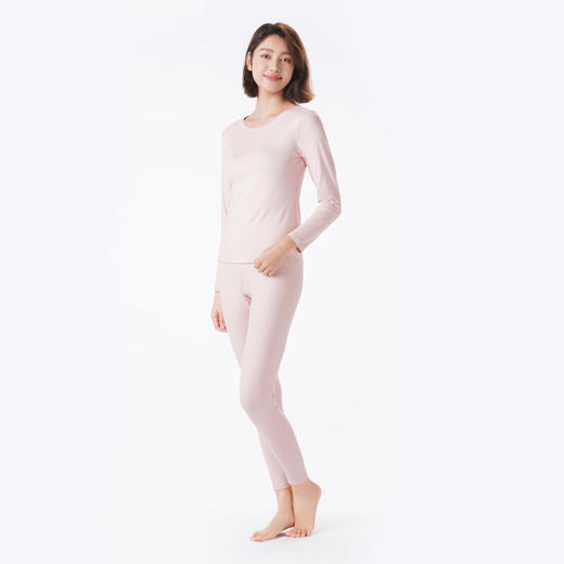都市丽人保暖衣轻暖套装阳离子罗纹绒3.0薄女士保暖衣套装LWT9A5 商品图2