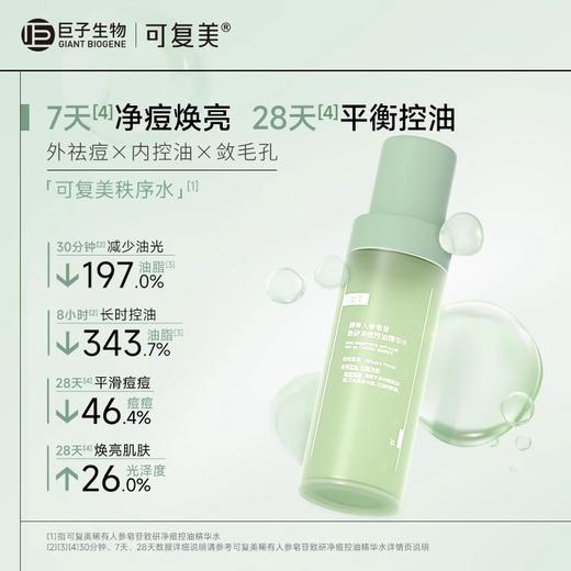 可复美稀有人参皂苷致研净痘控油精华水150ml/瓶（秩序水） 商品图0