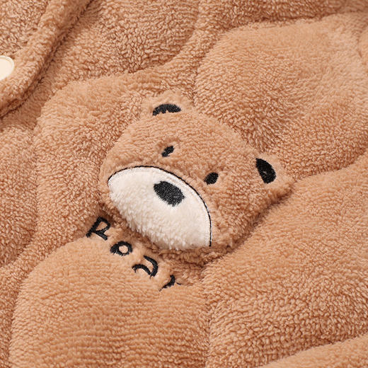 都市丽人睡衣亲情蜜语长袖家居服长毛绒夹棉加厚女士夹棉套装LHT9A8 商品图6