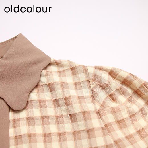 oldcolour春秋款格子衬衫气质百搭减龄长袖衬衫女DN13013006 商品图2