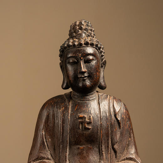 清 竹雕释迦摩尼佛像 商品图2