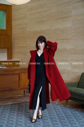 【门店同款】ENJOY冬季自由意志侧绑带开叉连衣裙 159511865