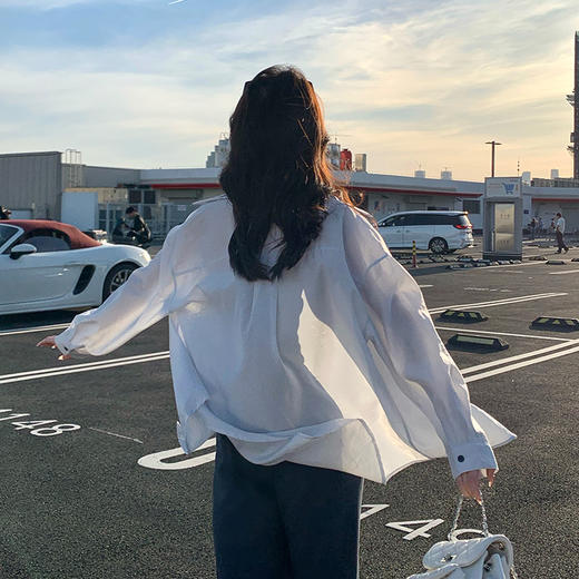 金蘑菇菇 松弛vibe'/ 夏季防晒衬衫显瘦高弹百搭设计感套装 商品图1