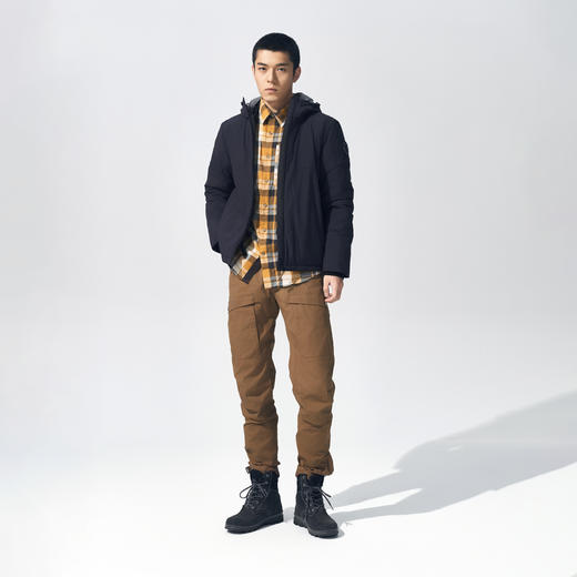 北极狐男士户外运动防风保暖棉服轻量连帽棉夹克08222169 商品图3