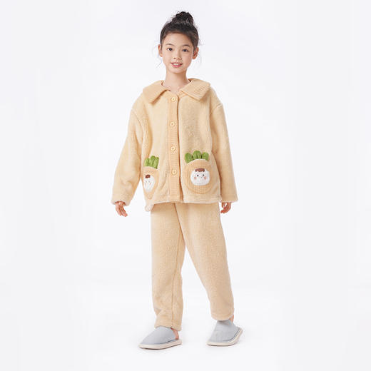 都市丽人眯雅佳睡衣超值精选长袖长毛绒厚童装法兰绒长袖长裤JHT1A8 商品图2