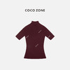 COCO ZONE 秋季设计感短袖立领针织衫百搭上衣CC2C2261 商品缩略图2