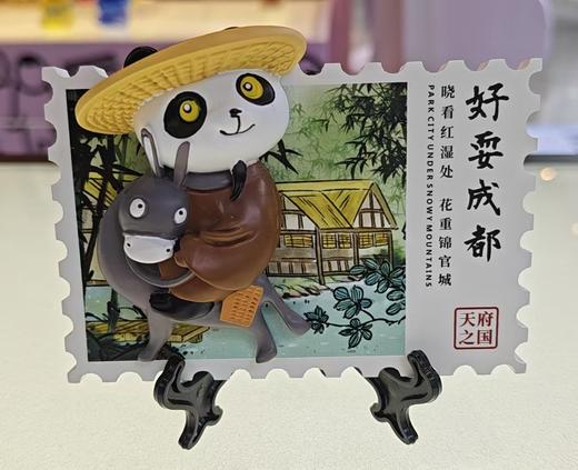 熊猫爱游丨树脂立体冰箱贴/摆件 商品图0