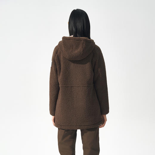 北极狐 女士连帽羊羔绒外套 2024秋冬保暖中长款夹克04232250 商品图2