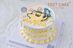 1027CAKE |  手绘蛋糕 ins风  小猫咪