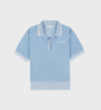 Sporty & Rich - Serif Logo Terry Polo - Sky Blue/White - 女装 - Polo衫 - 天蓝色 商品缩略图0