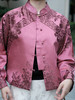 临时|盛唐婧|重磅桑蚕丝老缎新中式对花外套-牡丹色 商品缩略图1