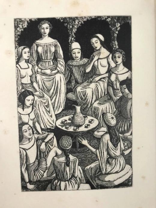 1955-1960年 薄伽丘《十日谈》（全2卷） 莱特10幅插图 精装18开 商品图5