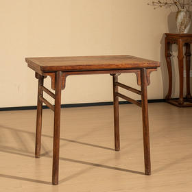 清 红木夹头榫刀牙板平头案