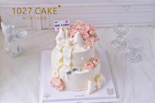 1027CAKE | 双层 鲜花蛋糕  翻糖蝴蝶结 商品图3