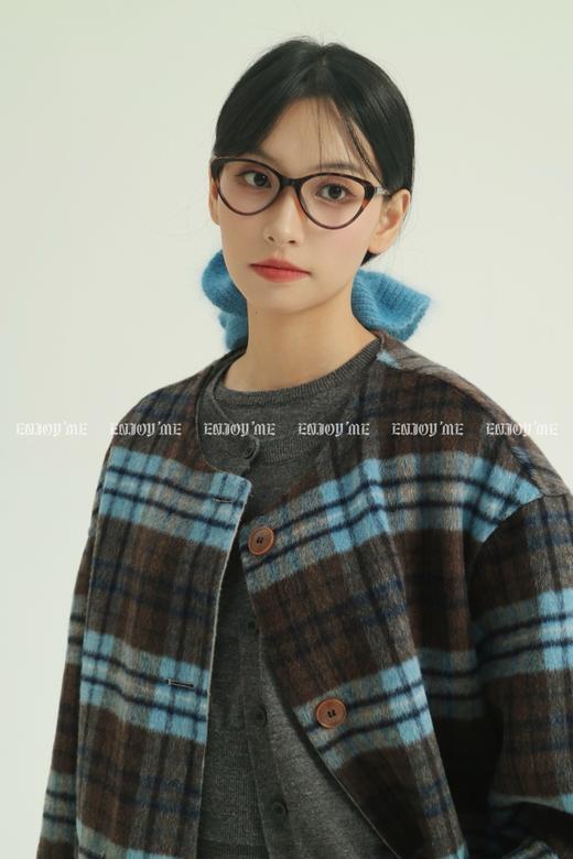 【门店同款】ENJOY冬季柔韧与共格纹复兴围巾大衣 159495172 商品图10