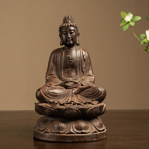 清 竹雕释迦摩尼佛像 商品图0