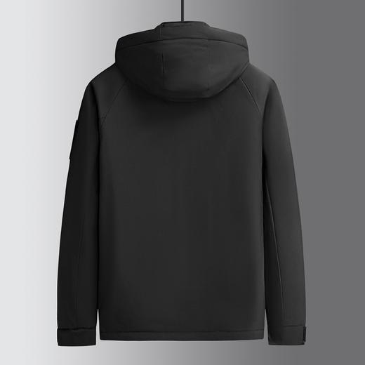 【可拆卸帽】【新款DSF】大依优型大码男装连帽薄棉棉衣夹克加肥加大休闲夹克胖子外套上衣 商品图2