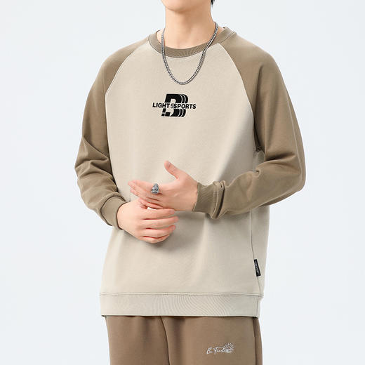 【新款DQ】大依优型大码插肩袖圆领卫衣男宽松休闲上衣胖子加肥加大男士潮流 商品图4