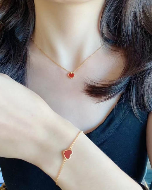 现货 THS 9.30-无 梵克家 VCA小红心系列简单且独特项链手链耳钉 CU1246 商品图2