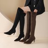 westory2024年秋冬新款优雅风细高跟小尖头百搭过膝靴S24DI84351 商品缩略图4