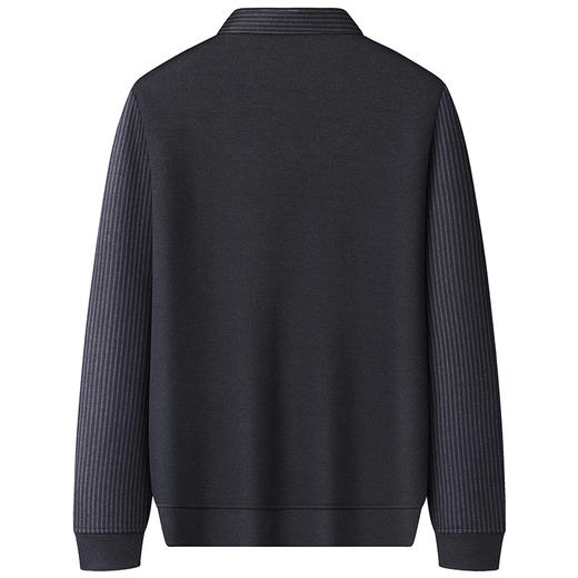 【加绒】【新款DWP】大依优型大码假两件长袖T恤衬衫领卫衣男装加肥加大体恤大号上衣胖子商务休闲 商品图3