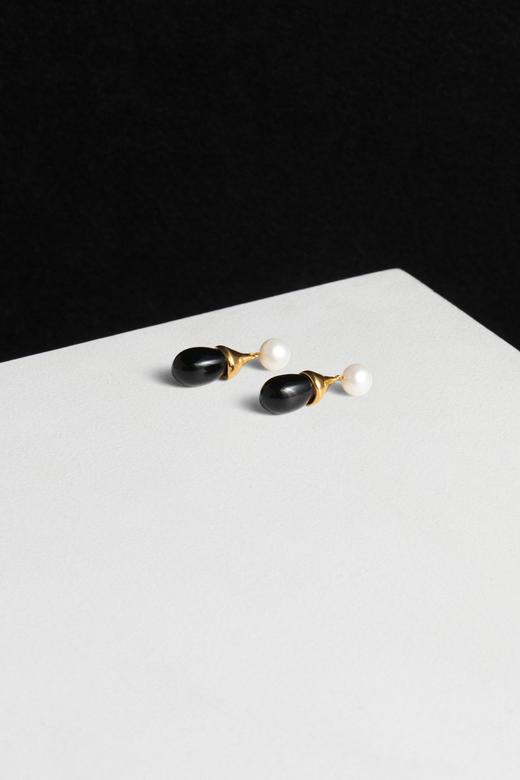Sophie Buhai  纯银/镀金珍珠缟玛瑙Audrey耳环 商品图7