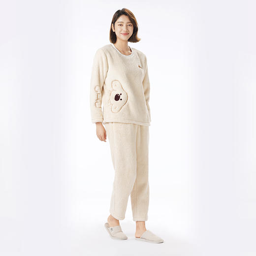 都市丽人睡衣生活家居长袖家居服长毛绒厚女士长毛绒套装LHT9A9 商品图4