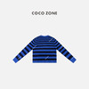 COCO ZONE 条纹设计感圆领针织衫长袖百搭上衣CC1C2228 商品缩略图1