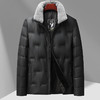 【皮羽绒】【新款DTX】大依优型大码羽绒服皮夹克PU外套加肥加大肥佬休闲上衣男士胖子秋冬 商品缩略图0