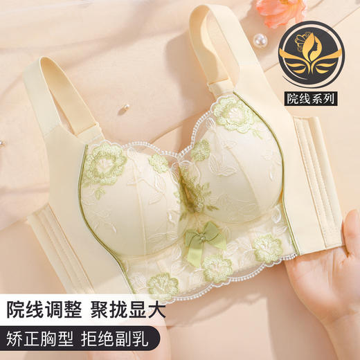 【298选3】A2-💟【A-B杯】院线聚拢显大】上薄下厚调整型上托聚拢防下垂外扩收副乳无钢圈调整型文胸  凤羽卿卿【院线-小胸】 商品图0