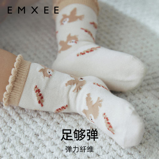 【母婴服配】嫚熙婴儿袜子春秋款新生儿松口无骨袜女秋冬可爱卡通宝宝中筒袜 商品图4