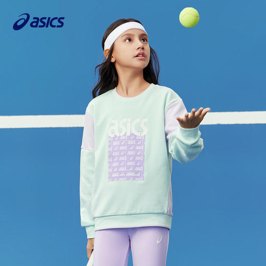 【商场同款】Asics/亚瑟士童装圆领卫衣长袖T恤内搭24年秋冬新款 商品图0