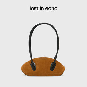 lost in echo2024秋季新款牛皮趣味饺子包大容量保龄球包腋下包女