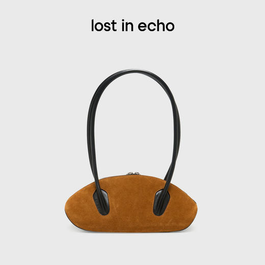 lost in echo2024秋季新款牛皮趣味饺子包大容量保龄球包腋下包女 商品图0