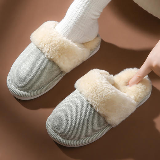 2024年新款秋冬季加厚加绒保暖男女室内防滑棉拖鞋居家情侣款新款爆款小红书同款 商品图3